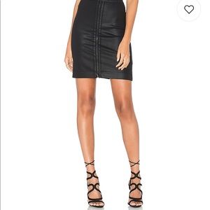 Revolve x Heather Coated Zip Front Skirt